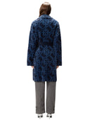 Pinko - Zante Cappotto Effetto Velour - 105415-A2Wy-Gg1 - Blu/Blu Scuro
