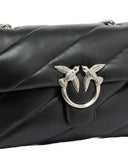 Pinko - Borsa Love Puff Classic Cl Sheep Nap - 100038-A0F2-Z99O - Nero-Old Silver
