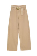 Twinset - Pantaloni Wide Leg In Bull C/Cintura - 261tp2161-12145 - Rope