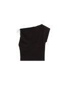 Alpha Studio - Collo Asimmetrico C/Coulisse New Shapes - Ad-6430C-2002 - Nero
