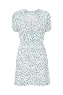 Mar De Margaritas - Atena - Abito Corto In Crepe Con Scollo A V - Mmabw01546-Bi116 - Clover Ecru
