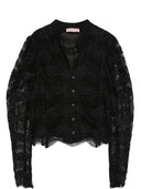 Twinset - Giacchina m/l in Macramé - 261tp2902-00006 - Nero