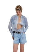 Ermanno Firenze - Camicia - D48EK020ES3-MFB33-49156 - Off White/Denim Medio