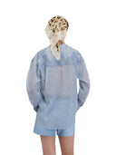 Ermanno Firenze - Camicia - D48EK020ES3-MFB33-49156 - Off White/Denim Medio