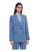 Ermanno Firenze - Blazer Doppiopetto in Velluto a Coste - Ti015e4c-Mf860 - Carta Da Zucchero