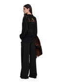 Ermanno Firenze - Camicia in Georgette con Pizzo e Cristalli - Tk009e61-Mf099 - Nero