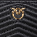 Immagine di Pinko - Ryder Zip Around Sheep Nappa C - 100250A0Gk-Z99Q - Nero-Antique Gold - PORTAFOGLIO di Pinko disponibile su Barbara1999.