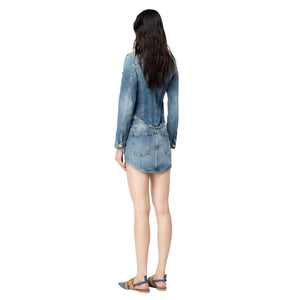 Immagine di Pinko - Miseno Gonna Denim Stretch - 102913A1Lp-Pjr - Lavaggio Vintage Scuro - GONNA di Pinko disponibile su Barbara1999.