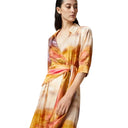 pinko - rosabella abito satin stampa p - 104829-a2g0-cn4 - mult.beige/rosa