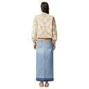 Immagine di Pinko - Mindelo Maglia Felpa Stampa Ba - 104618-A2Cw-Cz4 - Mult.Beige/Bianco - Felpa di Pinko disponibile su Barbara1999.