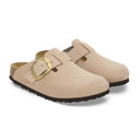 Birkenstock - Sabot Boston Big Buckle Sandcastle Nubuck Leather - 1028052 - Sandcastle