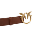 pinko - cintura love berry h4 belt vitello set - 100120a0f1-l48q - cuoio-antique gold