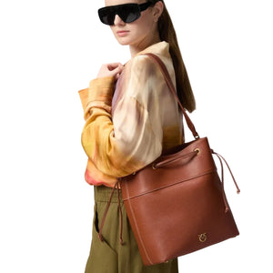 Immagine di Pinko - Secchiello Classic Pelle Botta - 104305-A29Q-L84Q - Arabo-Antique Gold - Borsa a Tracolla di Pinko disponibile su Barbara1999.