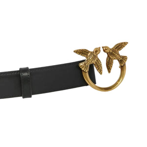 Immagine di Pinko - Love Berry H3 Belt Vitello Set - 100125-A0F1-Z99Q - Nero-Antique Gold - Cintura di Pinko disponibile su Barbara1999.