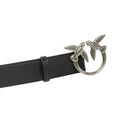 Pinko - Cintura Love Berry H4 Belt Vitello Set - 100120A0F1-Z99O - Nero-Old Silver