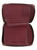 Pinko - Portafoglio Taylor quadrato zip-around in pelle - 100249A0F1-Ww5Q - Ribes Intenso-Antique Gold