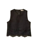 Twinset - Top C/Pizzo Intarsiato - 261tt2182-00006 - Nero