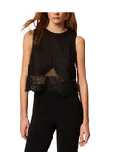 Twinset - Top C/Pizzo Intarsiato - 261tt2182-00006 - Nero