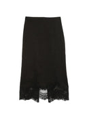 Twinset - Gonna Lunga C/Pizzo e Spacco - 261tt2185-00006 - Nero