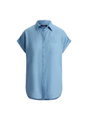 Lauren Ralph Lauren - Camicia a maniche corte in lino - 200874259011 - Blue