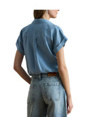 Lauren Ralph Lauren - Camicia a maniche corte in lino - 200874259011 - Blue