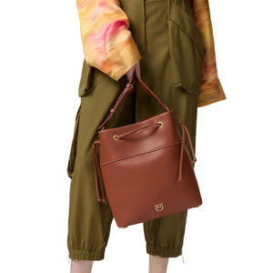 Immagine di Pinko - Secchiello Classic Pelle Botta - 104305-A29Q-L84Q - Arabo-Antique Gold - Borsa a Tracolla di Pinko disponibile su Barbara1999.