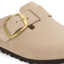 Birkenstock - Sabot Boston Big Buckle Sandcastle Nubuck Leather - 1028052 - Sandcastle