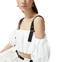 Immagine di Pinko - Raul Top Popeline - 105176-A2Ld-Zz1 - Bianco/Nero - Top di Pinko disponibile su Barbara1999.