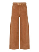 Twinset - Pantalone Largo Con Cintura - 262Tt2361-13127 - Nut