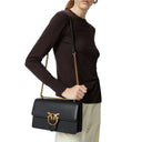 pinko - love one classic dc vitello se - 100941-a0f1-z99q - nero-antique gold