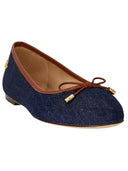 Lauren Ralph Lauren - ballerine jayna in denim e pelle - 802p04386001 - blue