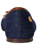 Lauren Ralph Lauren - ballerine jayna in denim e pelle - 802p04386001 - blue