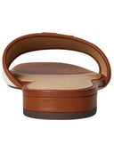 Lauren Ralph Lauren - ciabatte everley in tela e pelle - 802p04395003 - natural