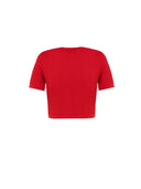 Laneus - Knit Crop T-Shirt Woman - S6Lawoko133-040 - Rosso/Red