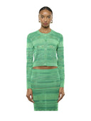 Laneus - Knit Cardigan Woman - S6Lawoca142-923 - Verde Smeraldo/Emerald Green