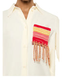 Laneus - Viscosa Shirt Over Fit Woman - S6Lawosi181-036 - Panna/Cream