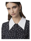 Mar De Margaritas - Abito Midi Con Manica A 3/4 E Colletto Camicia - Mmabw01788-Tvi0008-Ne149 - Margheritine Nero