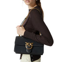 pinko - love one classic dc vitello se - 100941-a0f1-z99q - nero-antique gold