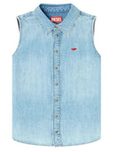 Diesel - Camicia Jeans De-Eazy-Sl - A19130-0IRAB-01 - Denim