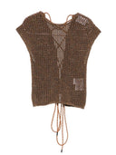 Alpha Studio - Girocollo S/Maniche Functional Openwork - Ad-6310C-2009 - Cioccolato