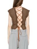 Alpha Studio - Girocollo S/Maniche Functional Openwork - Ad-6310C-2009 - Cioccolato