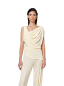 Alpha Studio - Top Drappeggiato - Ad-6570P-2013 - Vaniglia