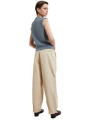 ottod'ame - pantalone dritto in gabardina - gbe-dp9896-1941 - ecru