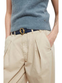 ottod'ame - pantalone dritto in gabardina - gbe-dp9896-1941 - ecru