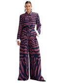 Essentiel Antwerp - Pantaloni a gamba larga con stampa zebrata - Iwide-I2FF - Combo2 Fudge Frappe