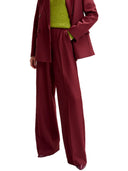 essentiel antwerp - pantaloni a gamba larga con piega stirata - izi-mm30 - margot mauve