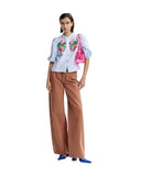 Essentiel Antwerp - Camicia Jaiden con maniche voluminose - Jaiden-J2Nb - Combo2 Nile Blue