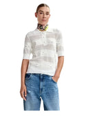 essentiel antwerp - polo jarts in maglia con fiocchi - jarts-ow01 - off white