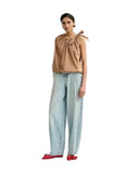 Essentiel Antwerp - Top Jaylah Asimmetrico con Nastro - Jaylah-Mp05 - Maple