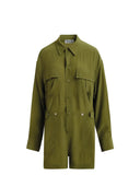 Essentiel Antwerp - Tutina corta oversize verde oliva con maxi gonna - Jebba-Om24 - Olive Martini